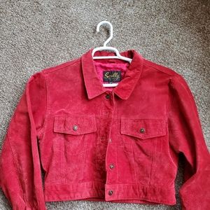 Scully red genuine leather jacket. Size medium